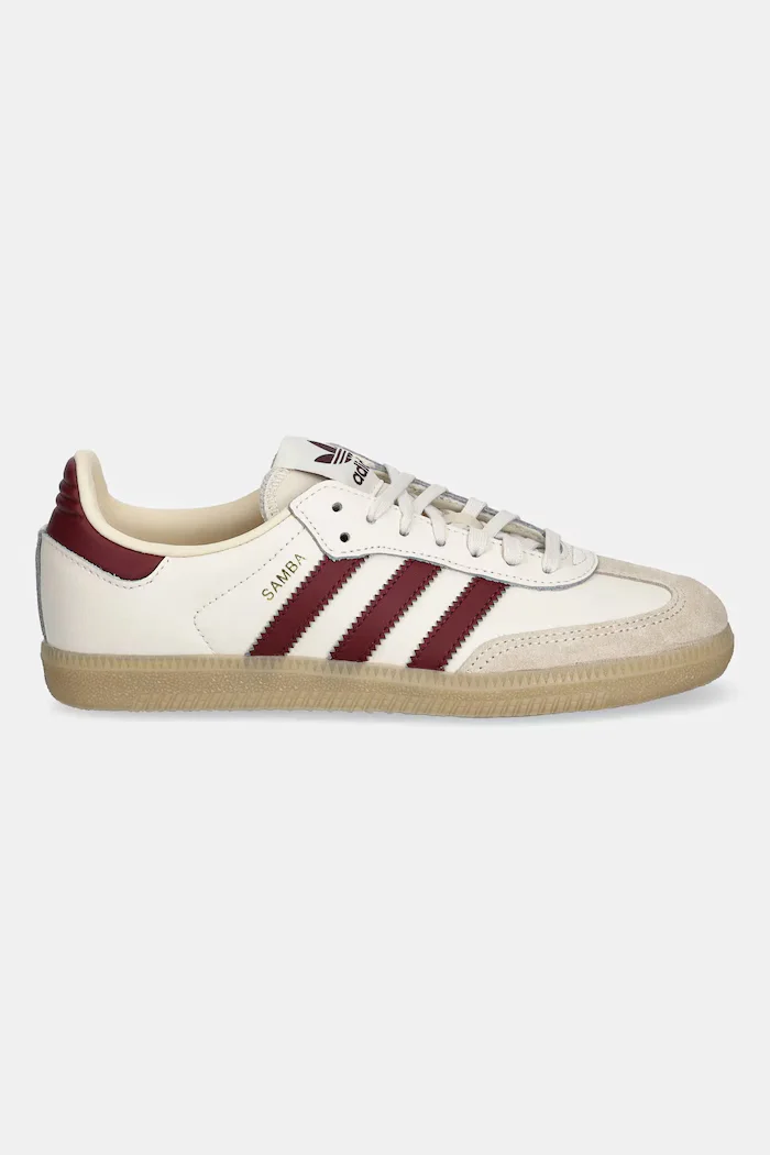 adidas Originals Детски кожени маратонки SAMBA OG в бежово JQ8554