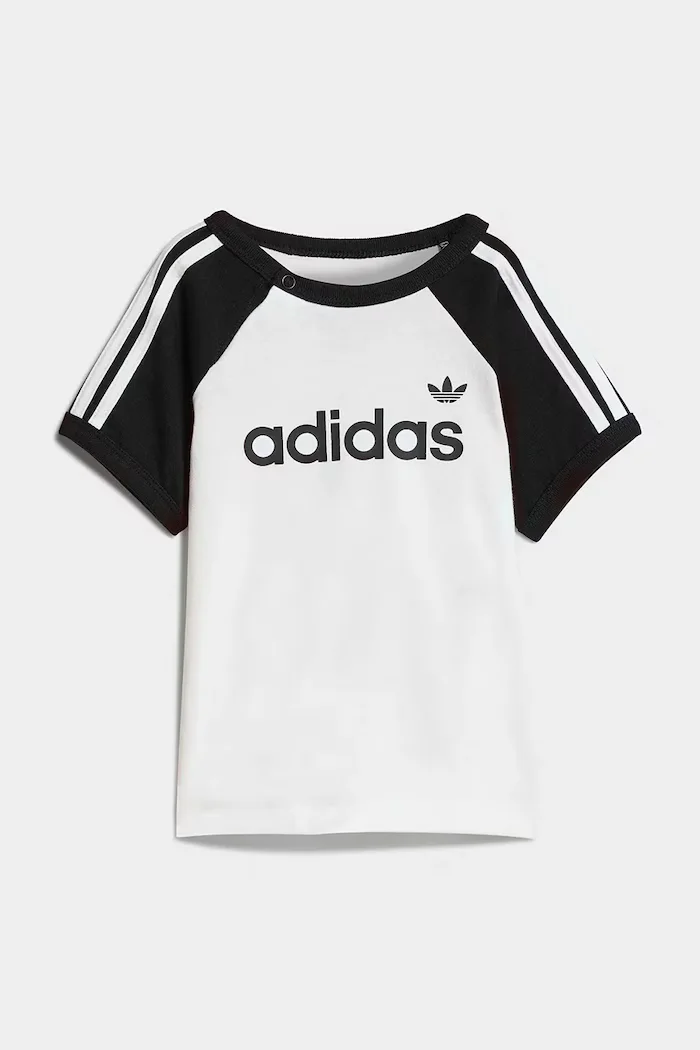 adidas Originals Детски памучен комплект в бяло KD1055