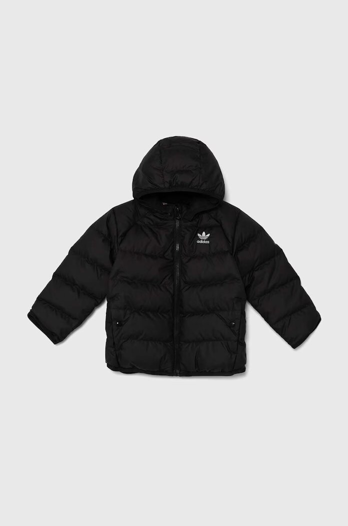 adidas Originals Детско пухено яке DOWNACKET в черно IX7493