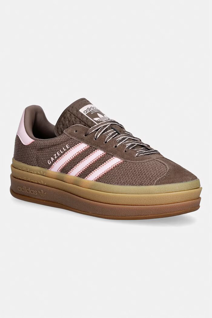 adidas Originals Gazelle Bold маратонки дамски от кожа кафяви KI7225