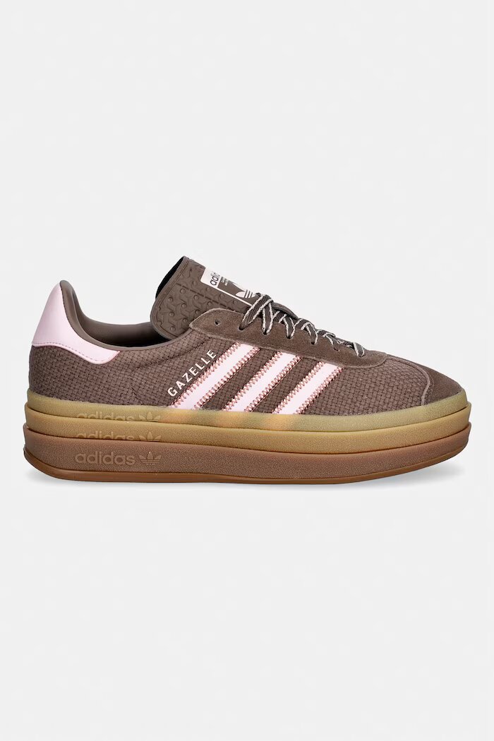 adidas Originals Gazelle Bold маратонки дамски от кожа кафяви KI7225