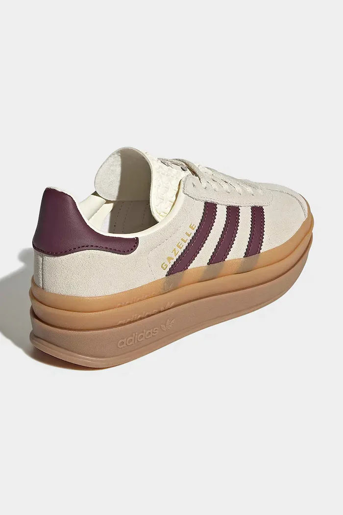 adidas Originals GAZELLE BOLD маратонки за деца от кожа бежови KI4559