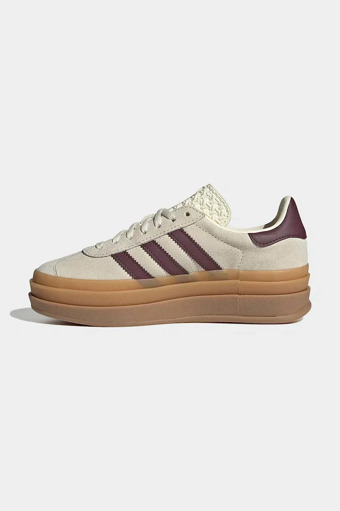 adidas Originals GAZELLE BOLD маратонки за деца от кожа бежови KI4559