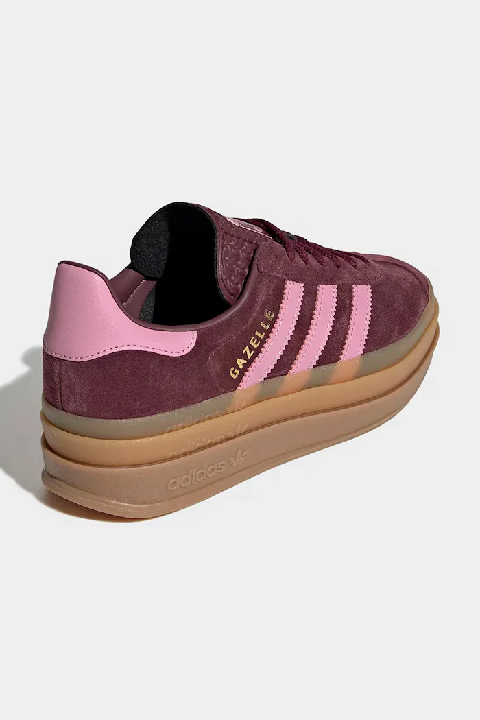 adidas Originals GAZELLE BOLD маратонки за деца от велур бордо обувки с платформа KK2729