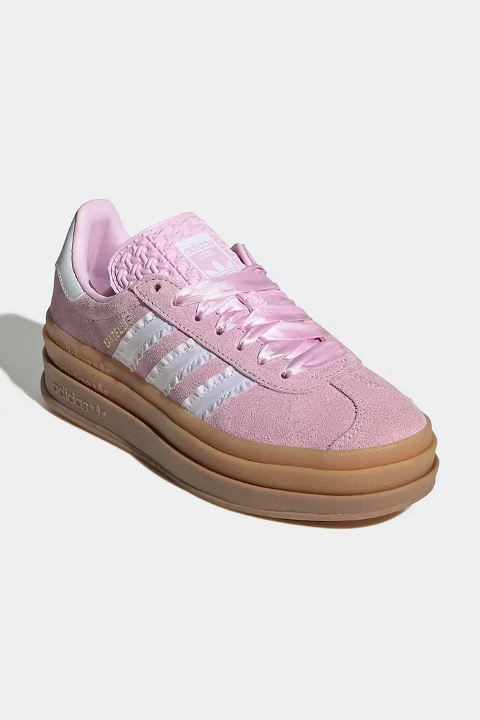 adidas Originals GAZELLE BOLD маратонки за деца от велур розови KJ2430
