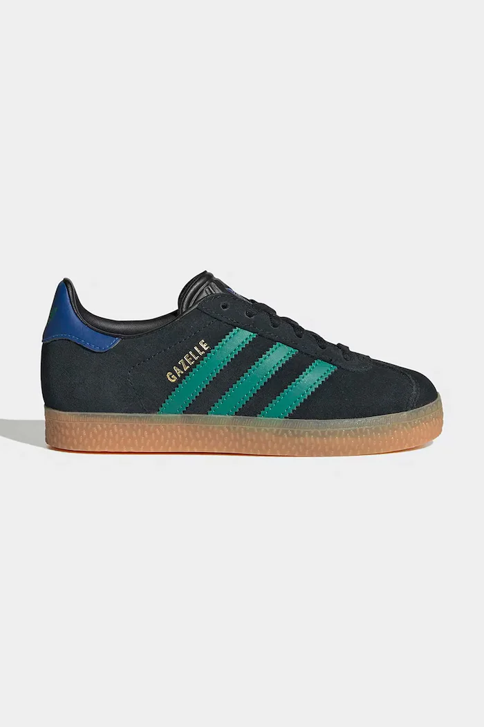 adidas Originals GAZELLE маратонки за деца от велур черни KI7134
