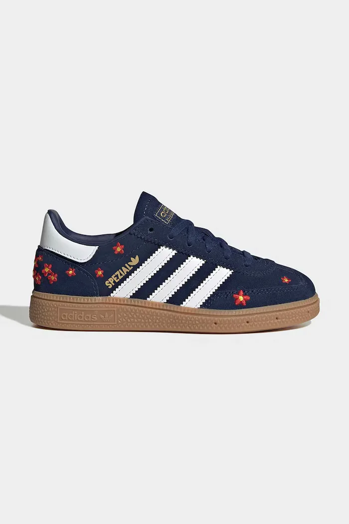 adidas Originals HANDBALL SPEZIAL маратонки за деца от велур тъмносини KI0370