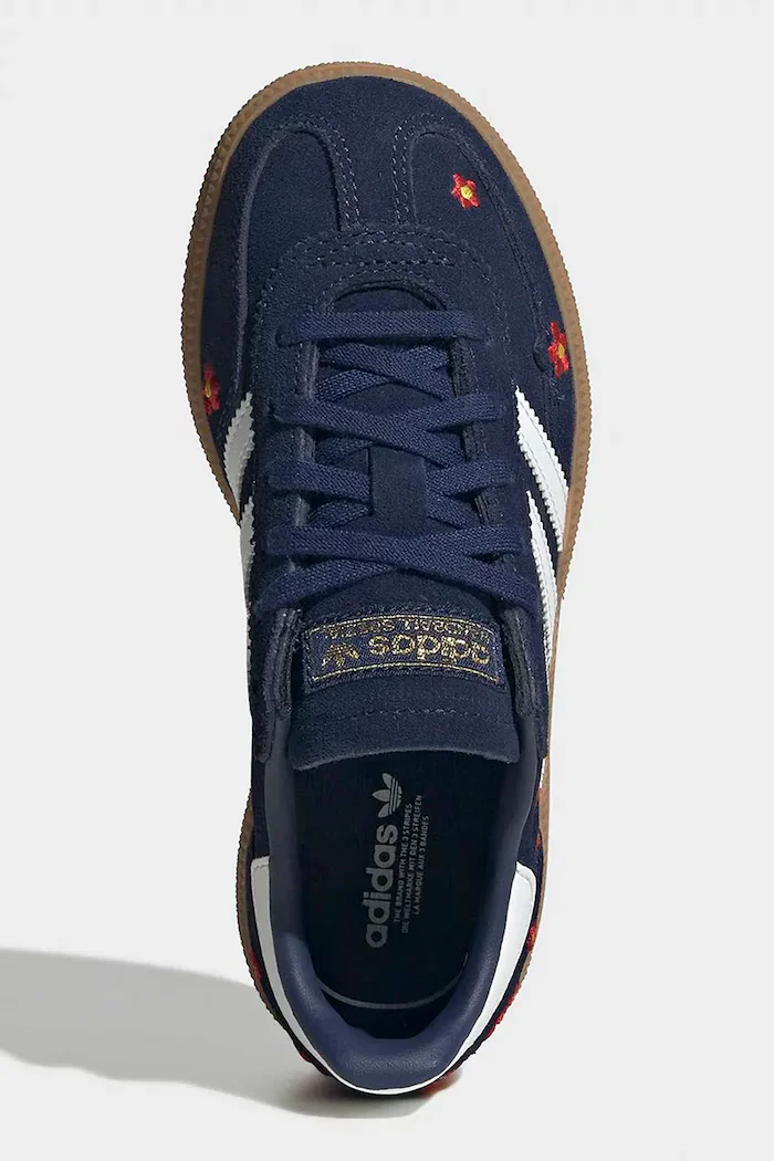adidas Originals HANDBALL SPEZIAL маратонки за деца от велур тъмносини KI0370