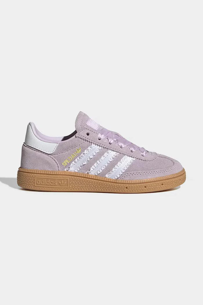 adidas Originals HANDBALL SPEZIAL маратонки за деца от велур виолетови LA4010