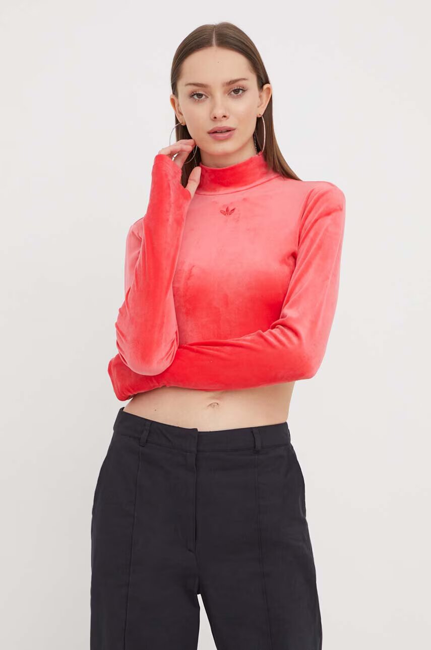 adidas Originals Кадифена блуза с дълги ръкави