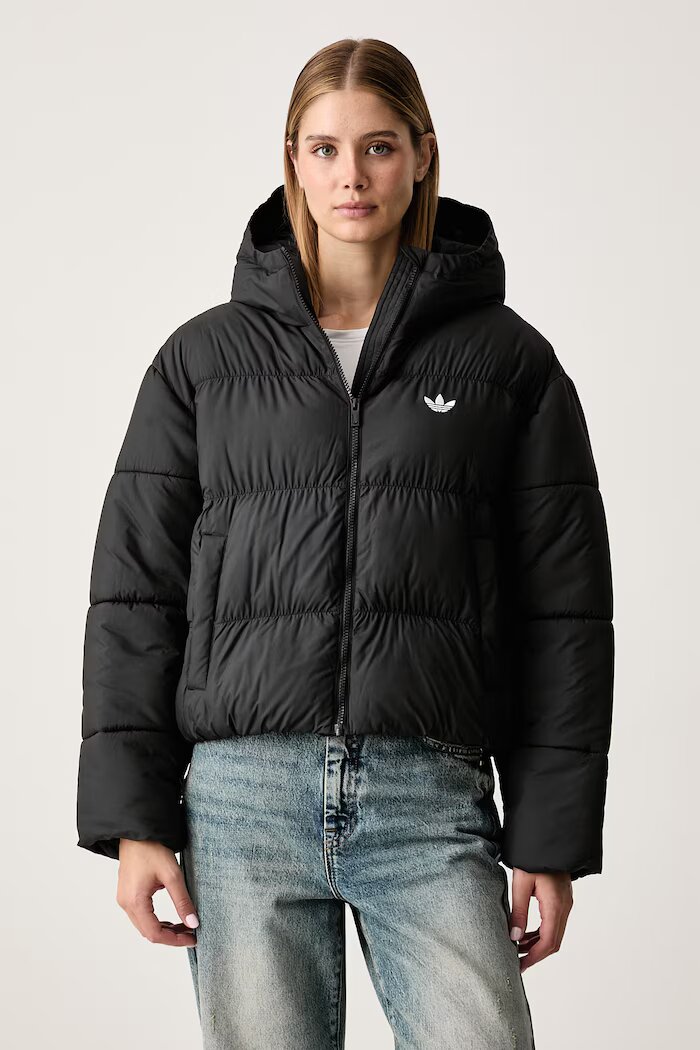 adidas Originals капитонирано яке дамско Hooded Padded черно KT4236