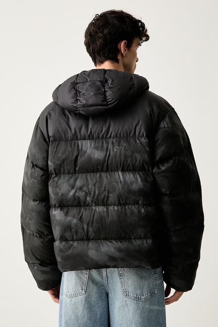 adidas Originals капитонирано яке мъжко Camo Regen черно KR7200