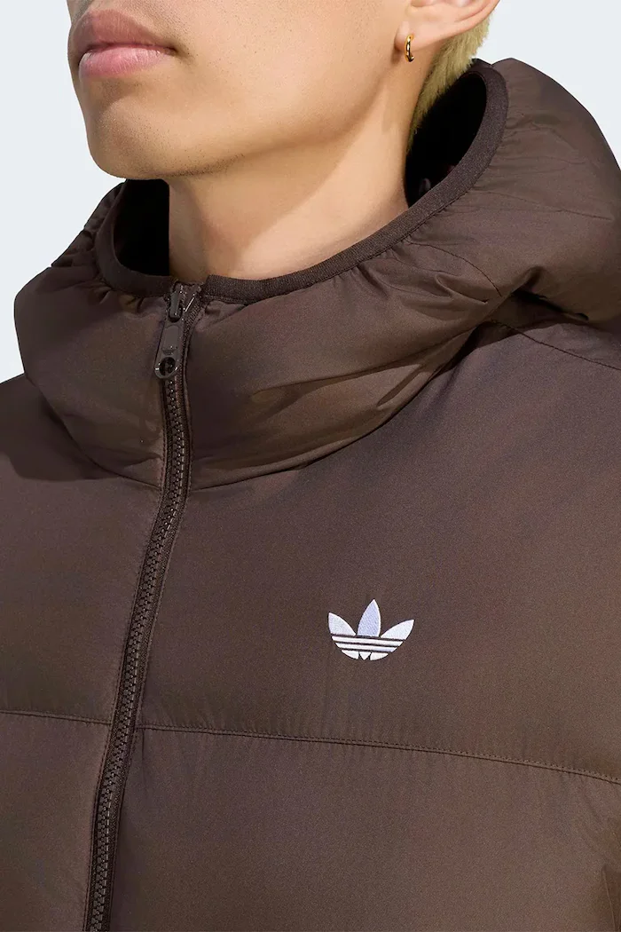 adidas Originals капитонирано яке мъжко Hooded Regen кафяво KR7197