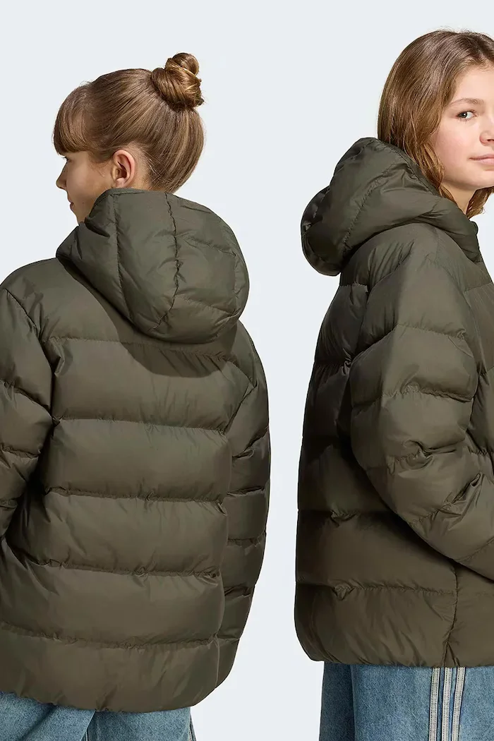 adidas Originals капитонирано яке за деца зелено KS1723