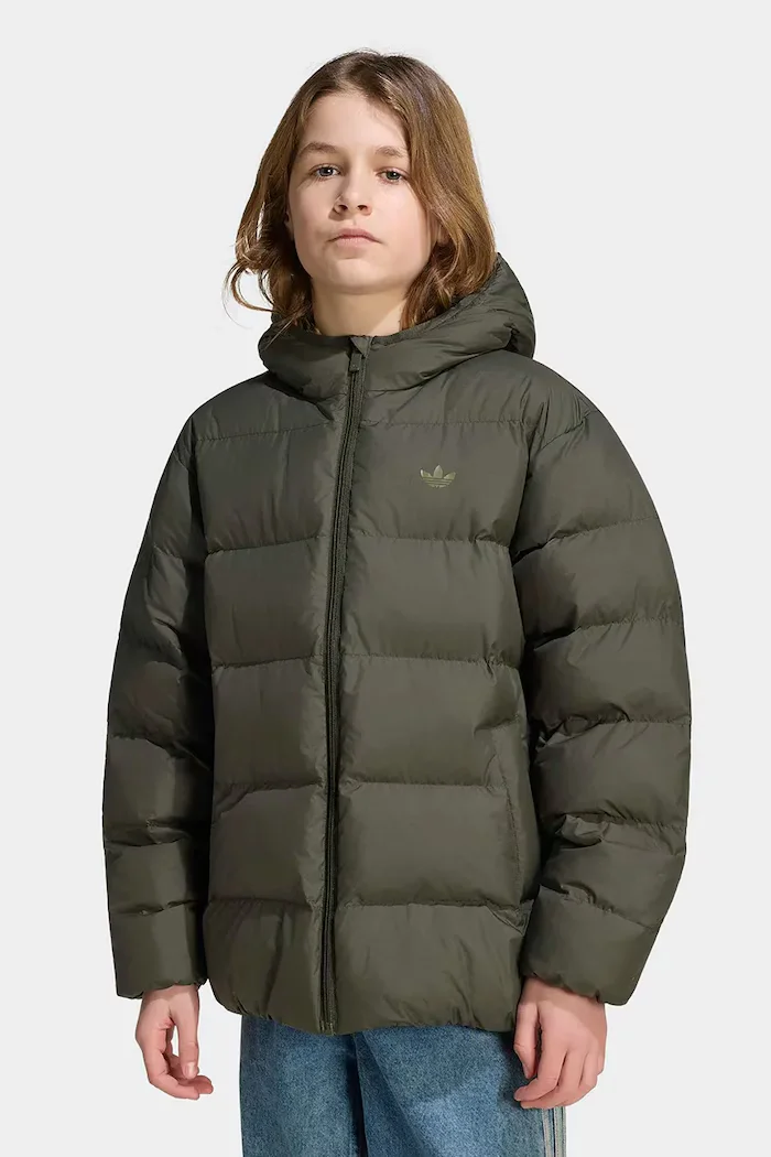 adidas Originals капитонирано яке за деца зелено KS1723