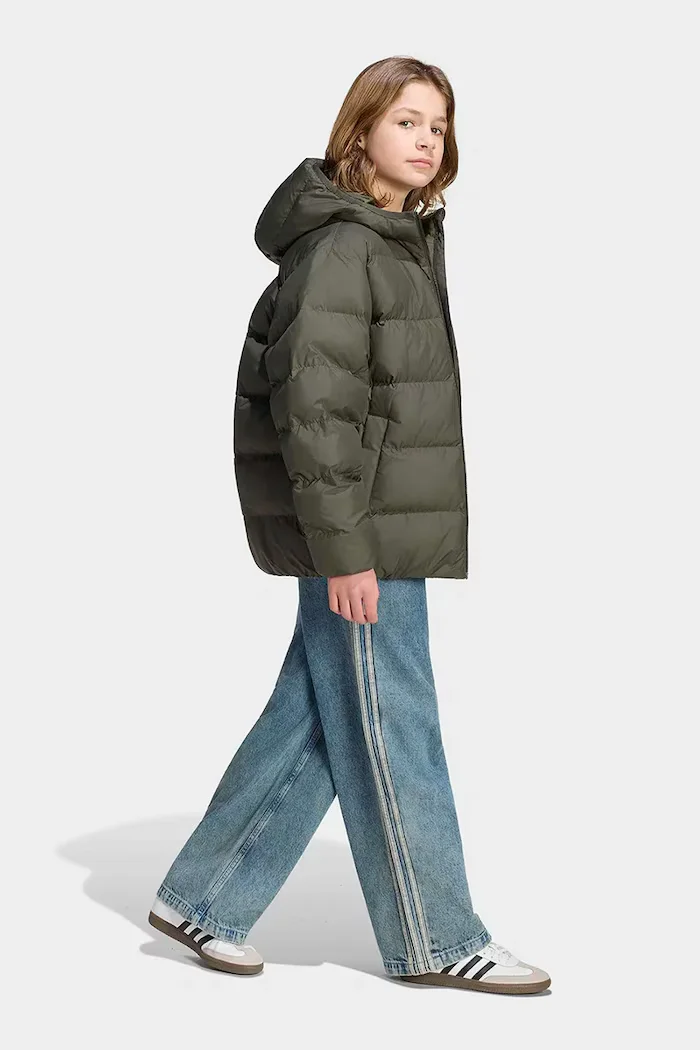 adidas Originals капитонирано яке за деца зелено KS1723