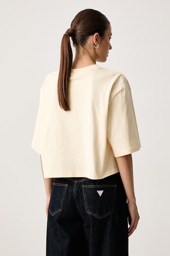 adidas Originals къс топ дамски от памук Essentials жълт KR3594