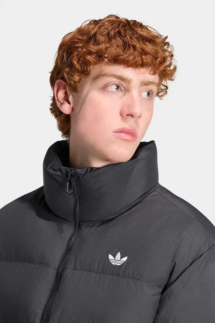 adidas Originals късо мъжко яке Stand Collar Regen черно KR7190