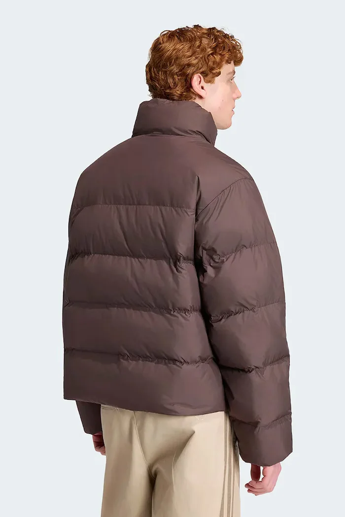 adidas Originals късо мъжко яке Stand Collar Regen кафяво KR7188