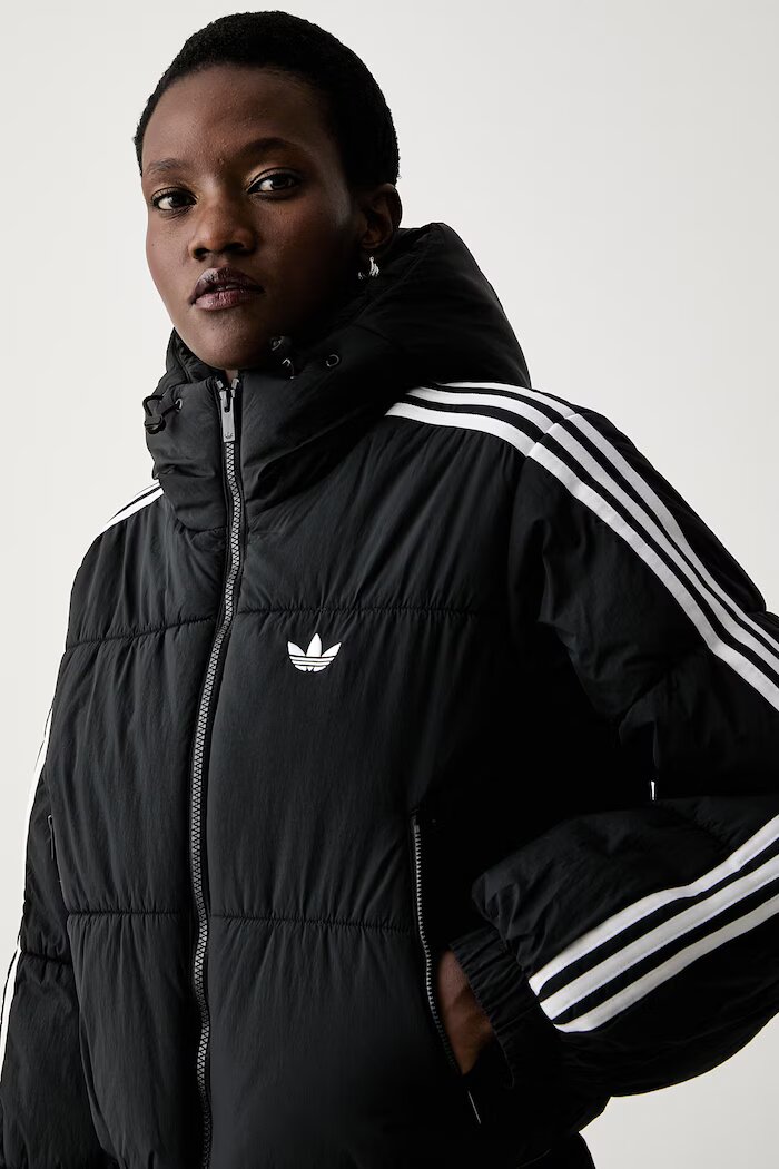 adidas Originals късо яке дамско Adicolor черно KG6673