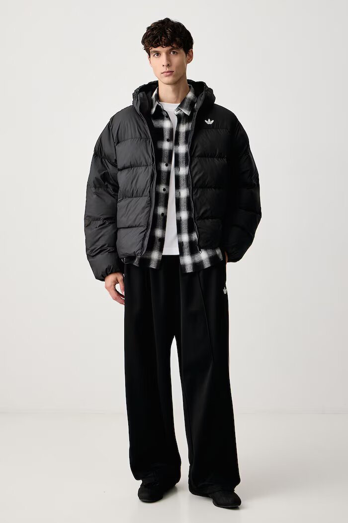 adidas Originals късо яке мъжко Hooded Regen черно KR7199