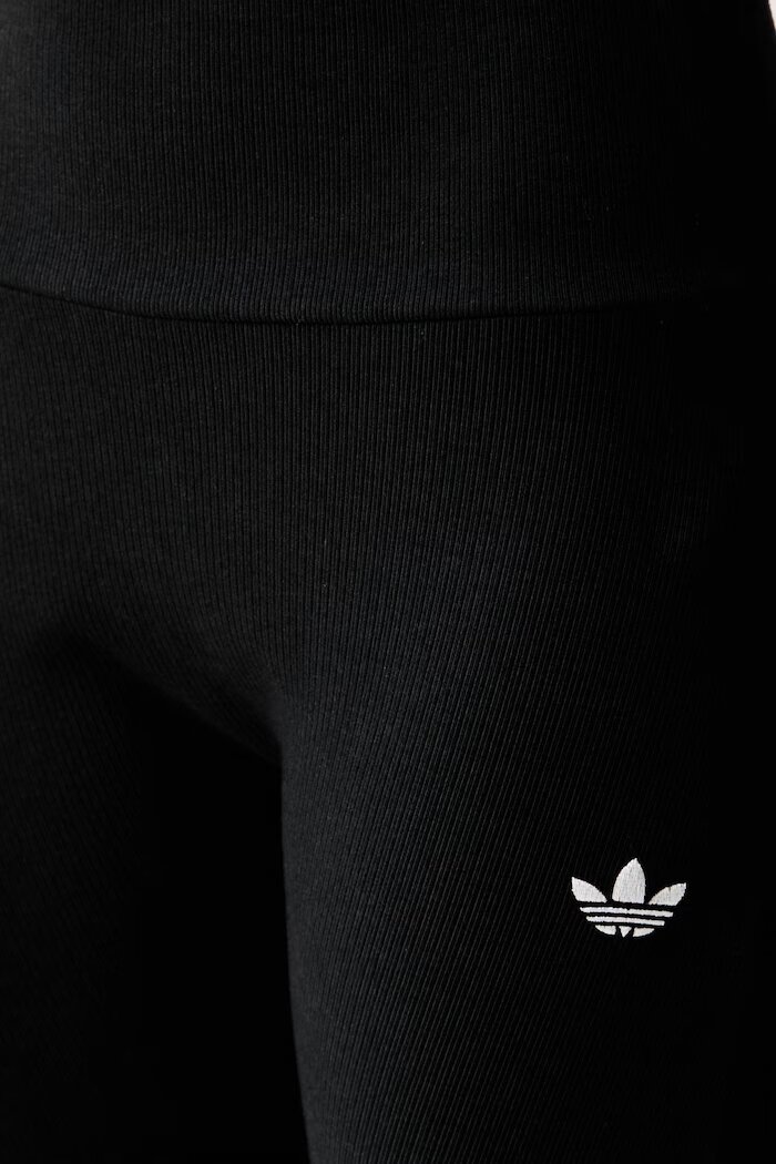 adidas Originals клин дамски с вискоза Essentials черен с висока талия KR3600