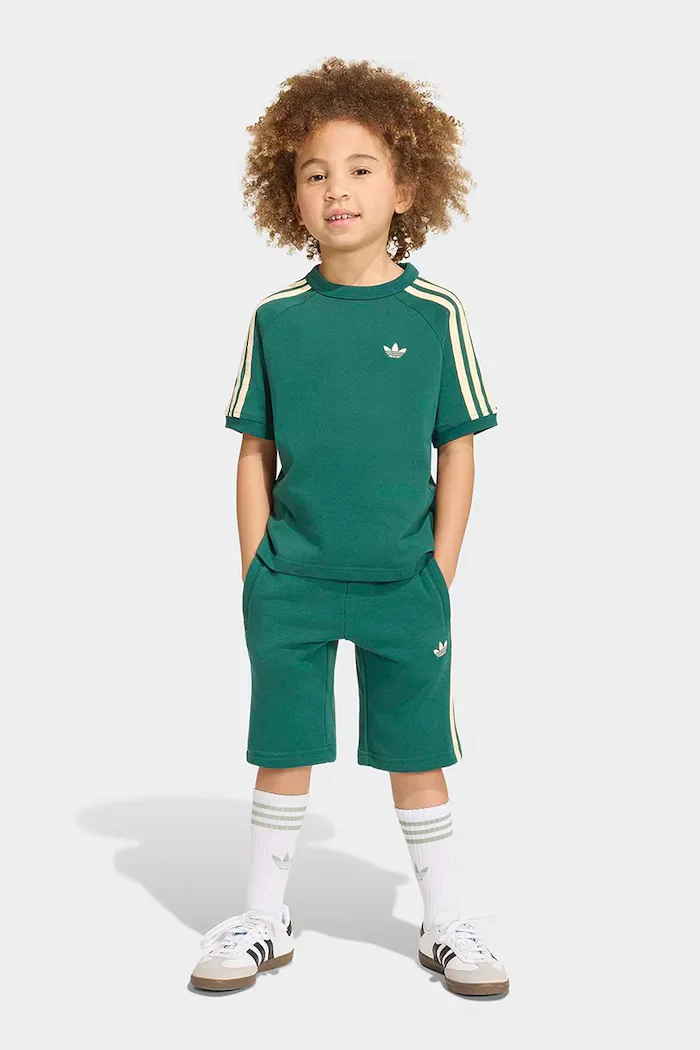 adidas Originals комплект за деца от памук зелен KQ8871