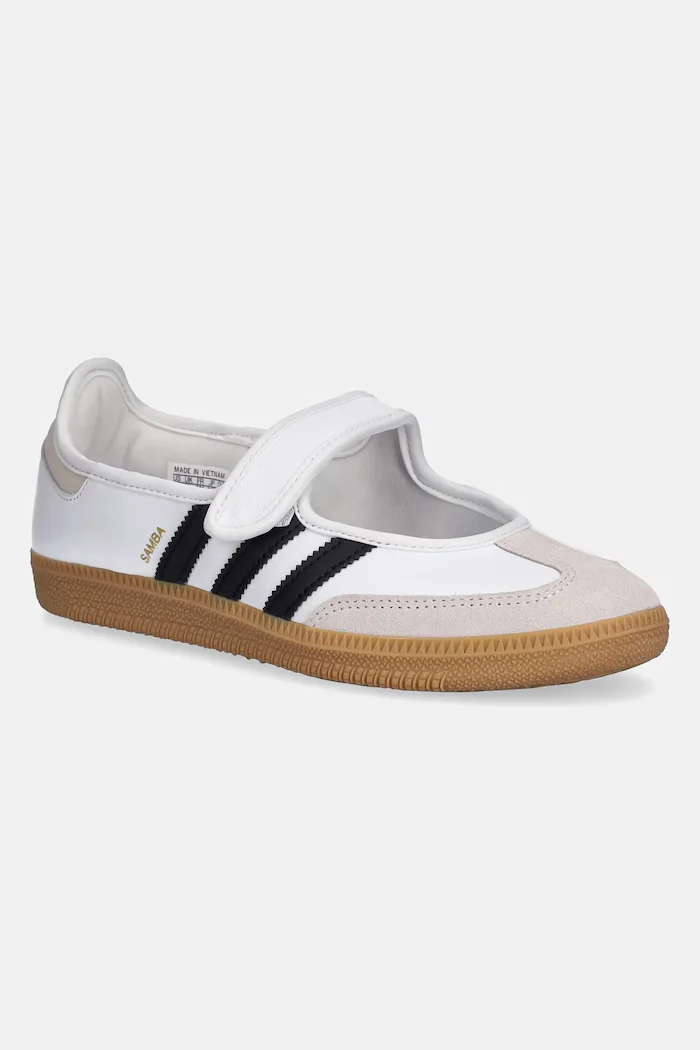 adidas Originals Кожени балеринки Samba Jane в бяло JR1402