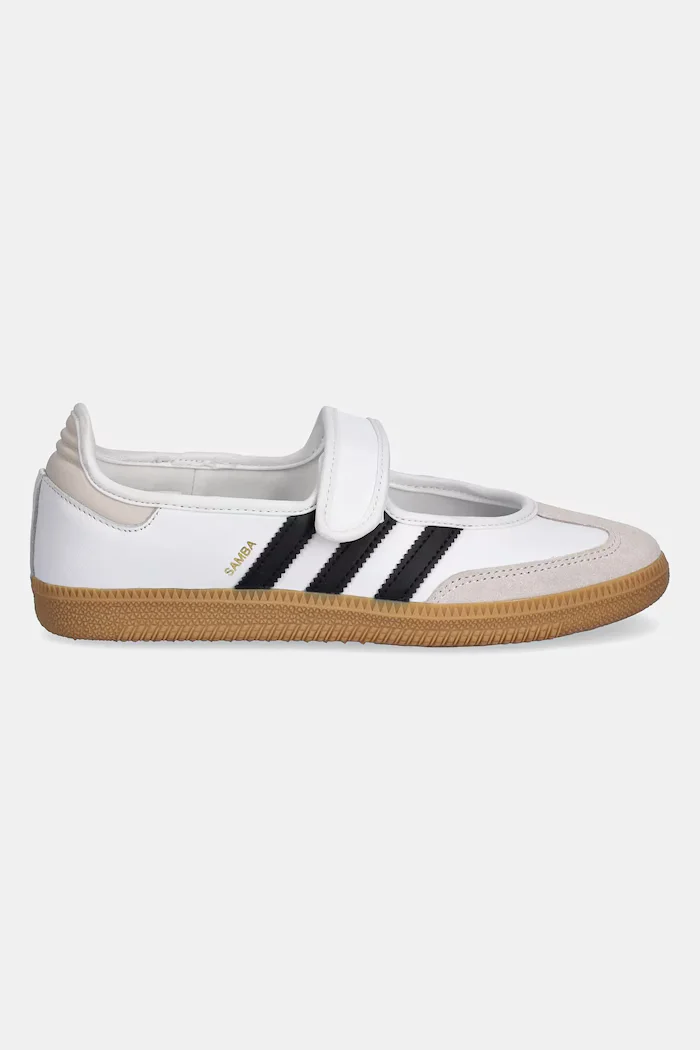 adidas Originals Кожени балеринки Samba Jane в бяло JR1402