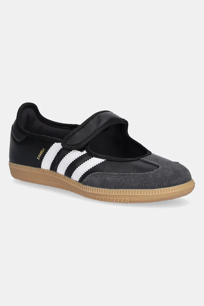 adidas Originals Кожени балеринки Samba Jane в черно JQ6445