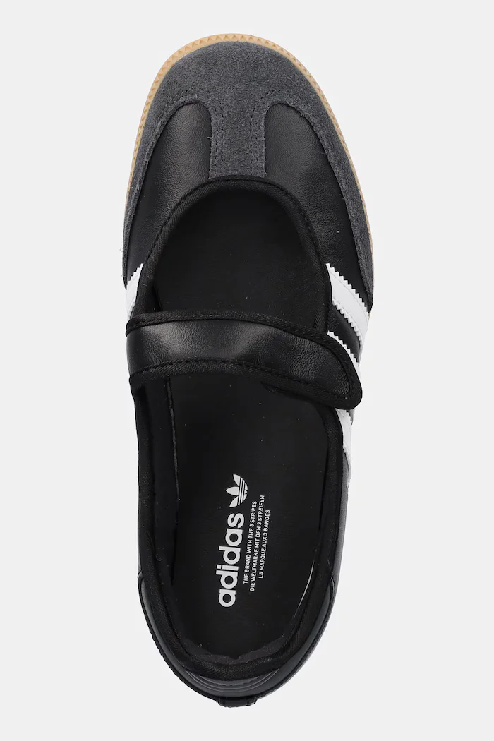 adidas Originals Кожени балеринки Samba Jane в черно JQ6445