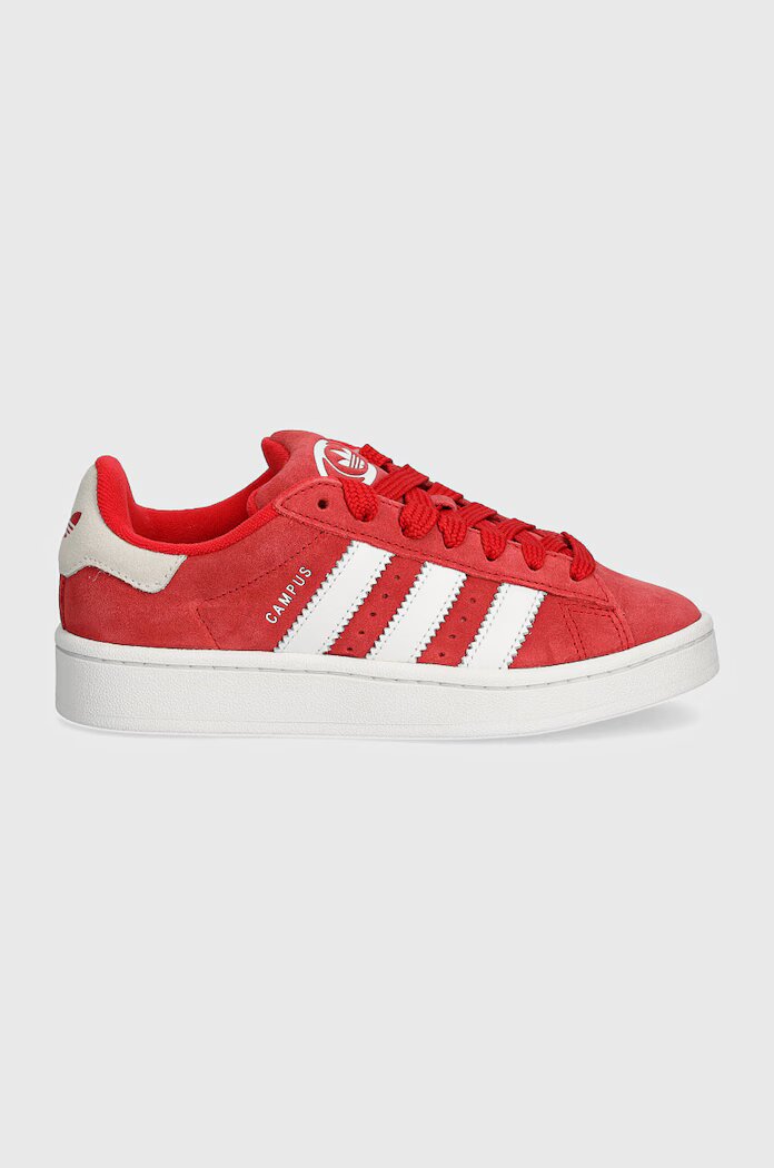adidas Originals Кожени маратонки Campus 00s J в червено IG1230