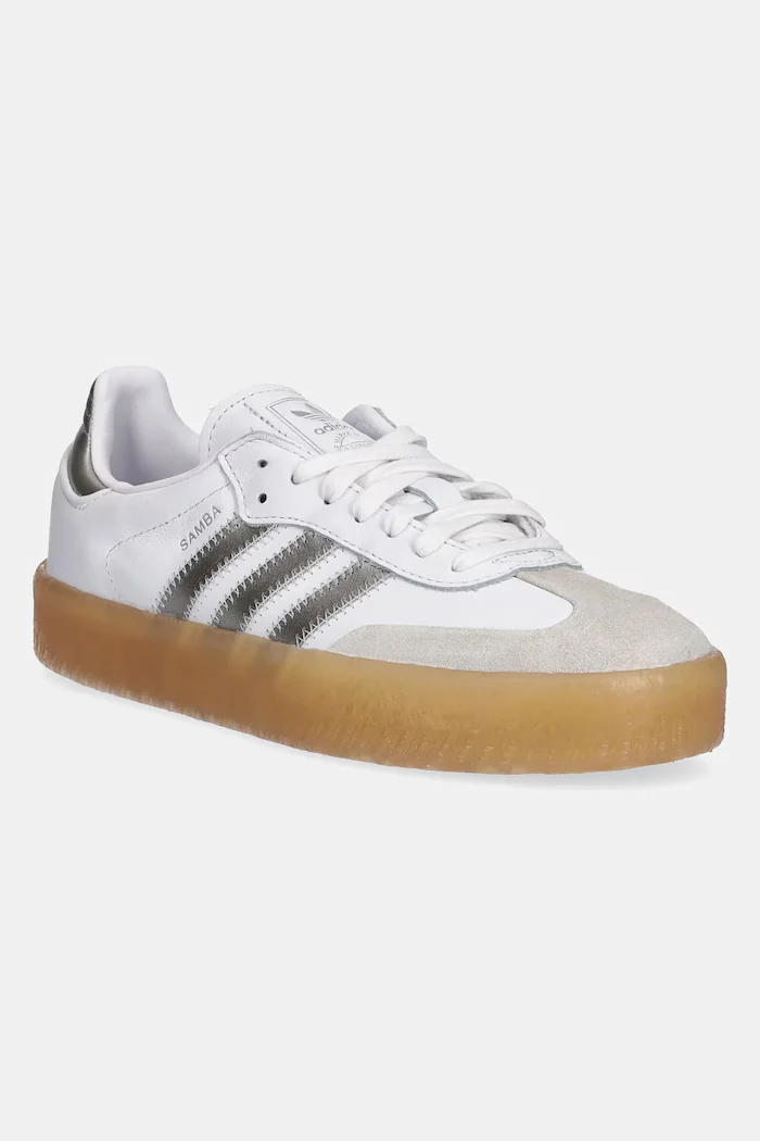 adidas Originals Кожени маратонки Sambae W в бяло JS3943