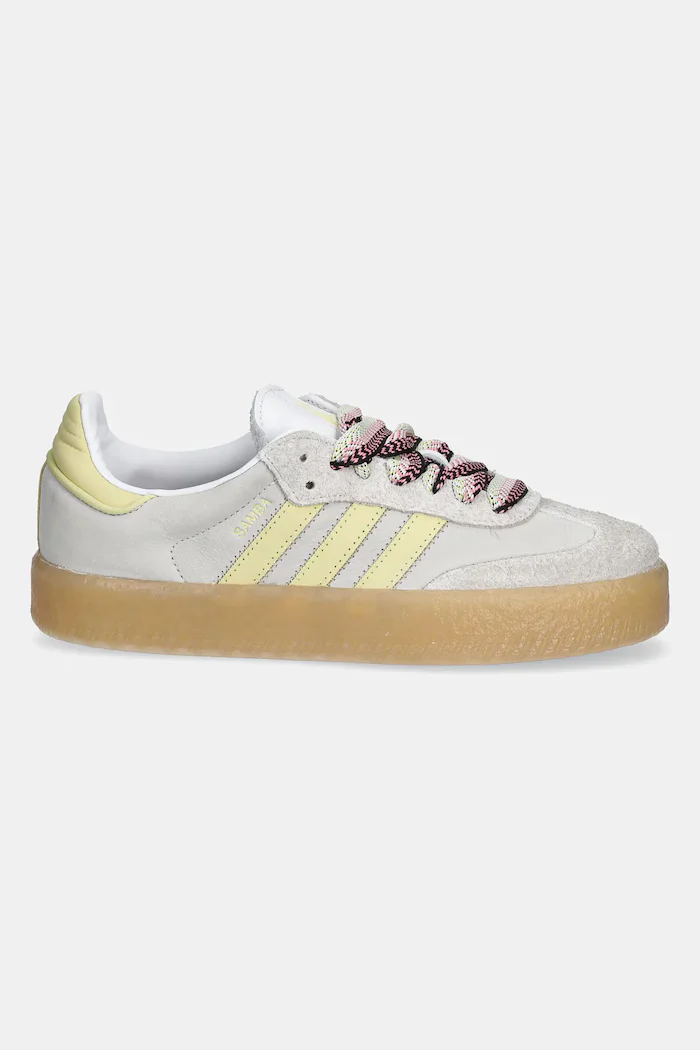 adidas Originals Кожени маратонки Sambae W в сиво JI2739
