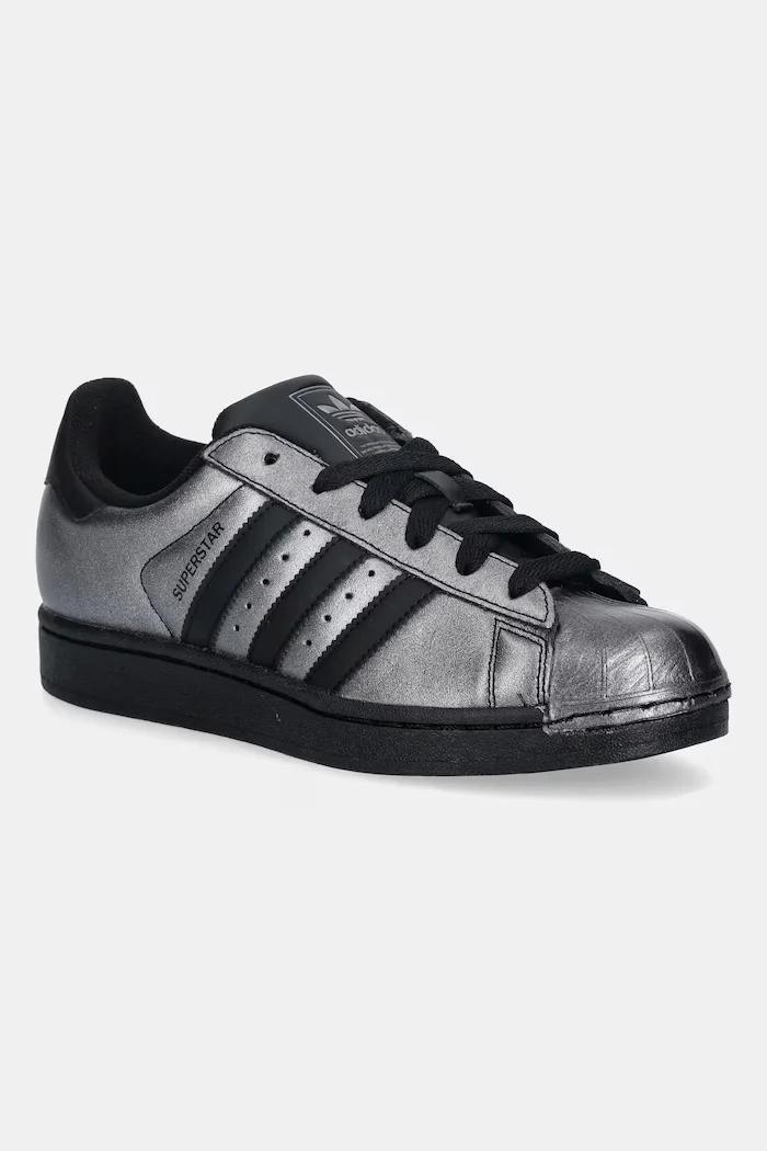 adidas Originals Кожени маратонки Superstar II в черно IH1598