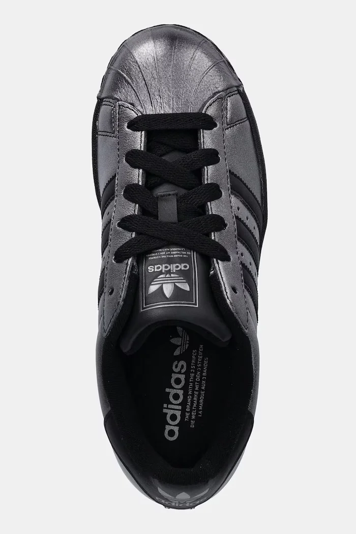 adidas Originals Кожени маратонки Superstar II в черно IH1598