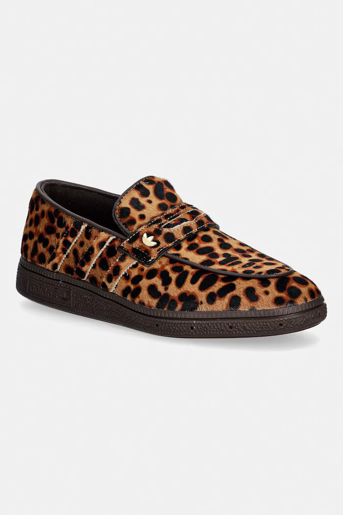 adidas Originals мокасини дамски кожени Handball Spezial Loafer кафяви KJ2526