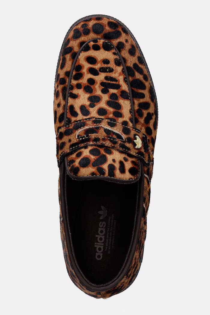 adidas Originals мокасини дамски кожени Handball Spezial Loafer кафяви KJ2526