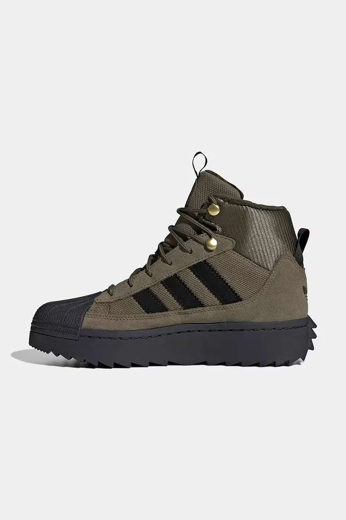 adidas Originals обувки зимни обувки за деца SUPERSTAR WINTER TREK зелени KJ9813