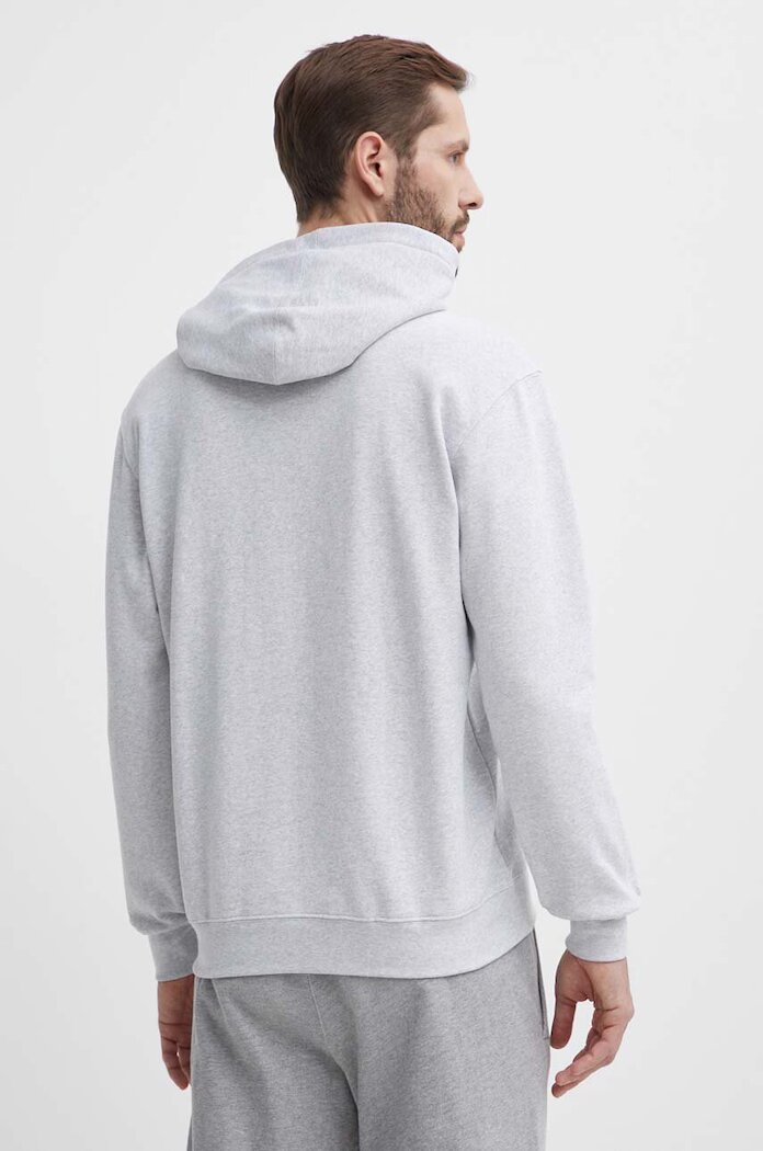 adidas Originals Памучен суичър в сиво с качулка с меланжов десен IS2947