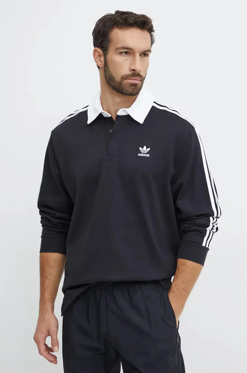 adidas Originals Памучна блуза с дълги ръкави Adicolor