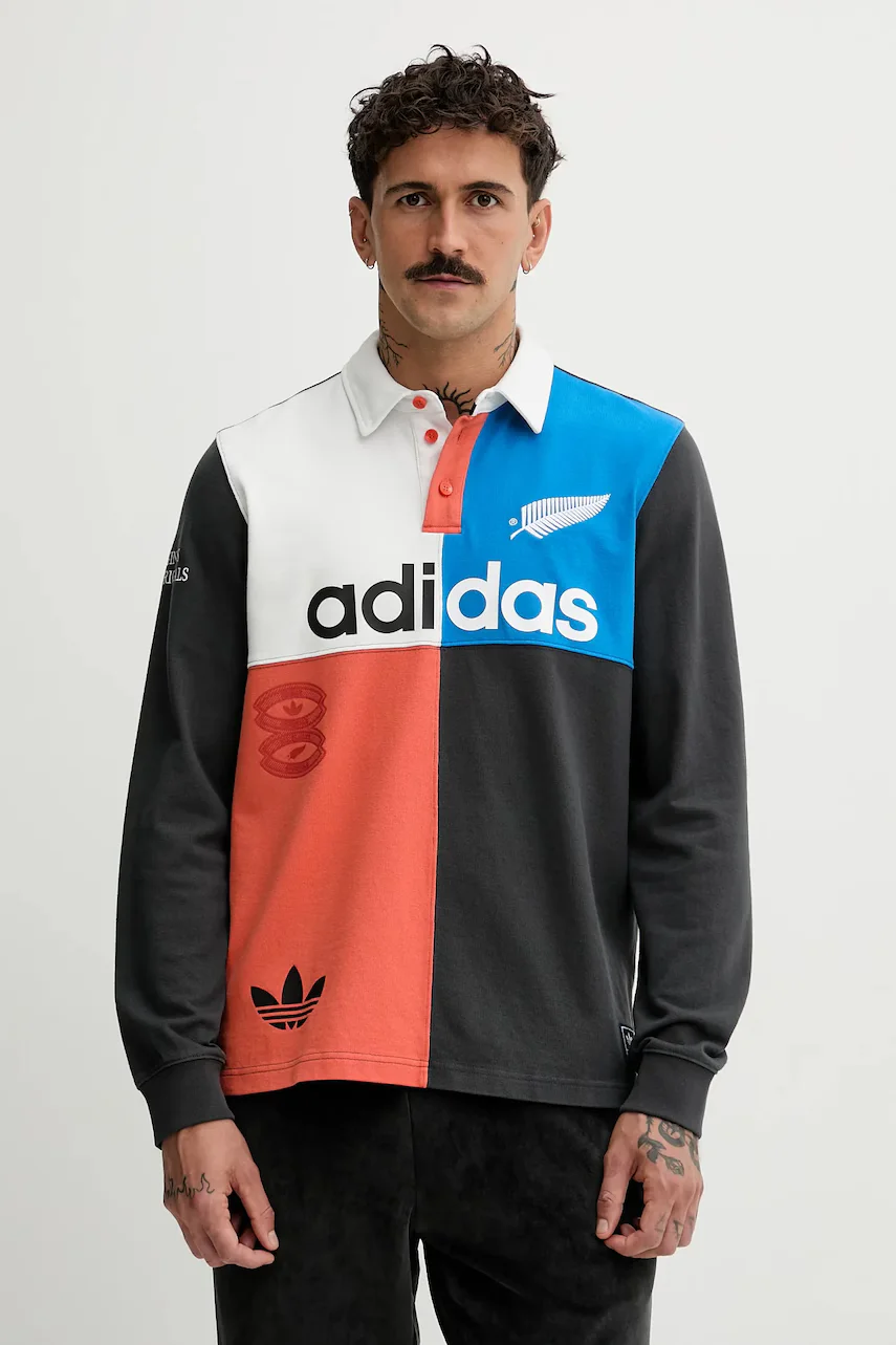 adidas Originals Памучна блуза с дълги ръкави Rugby