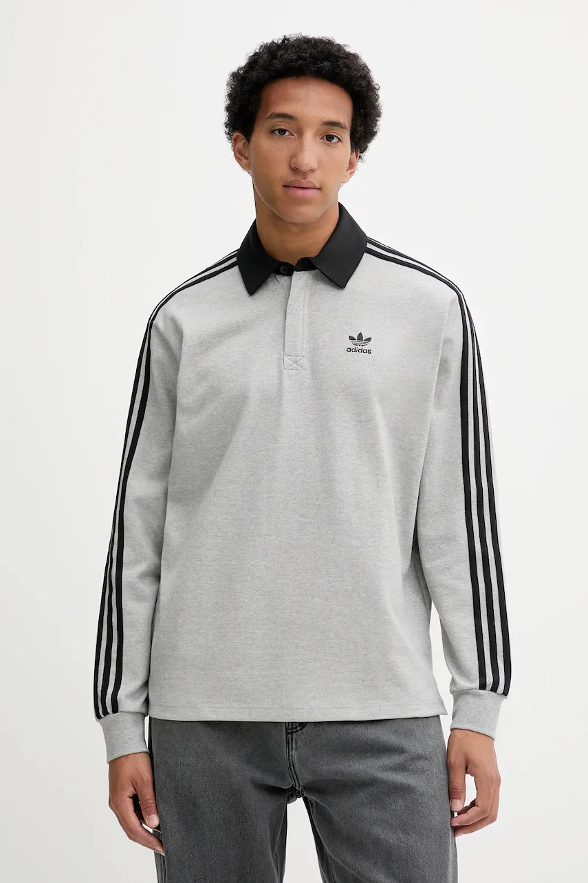 adidas Originals Памучна блуза с дълги ръкави Rugby Polo
