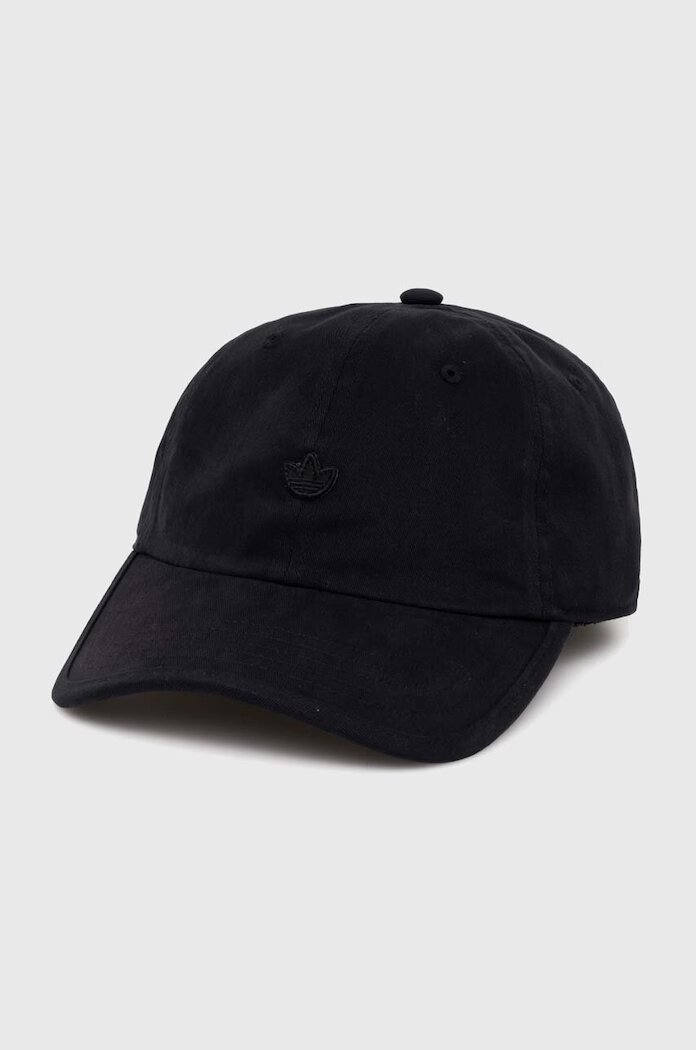 adidas Originals Памучна шапка с козирка Premium Essentials Dad Cap в черно с изчистен дизайн IC3031