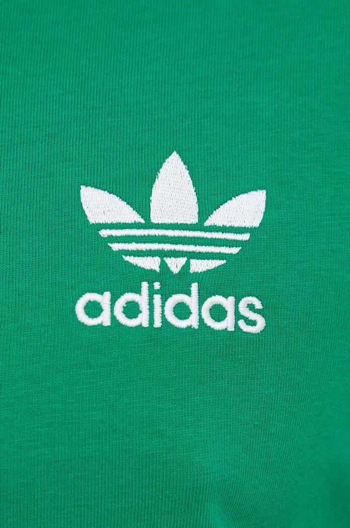 adidas Originals Памучна тениска Adicolor Classics 3-Stripes Tee в зелено с принт IM0410