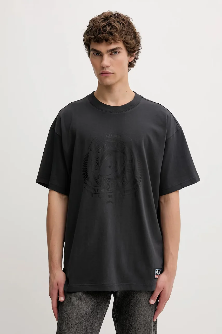adidas Originals Памучна тениска All Black