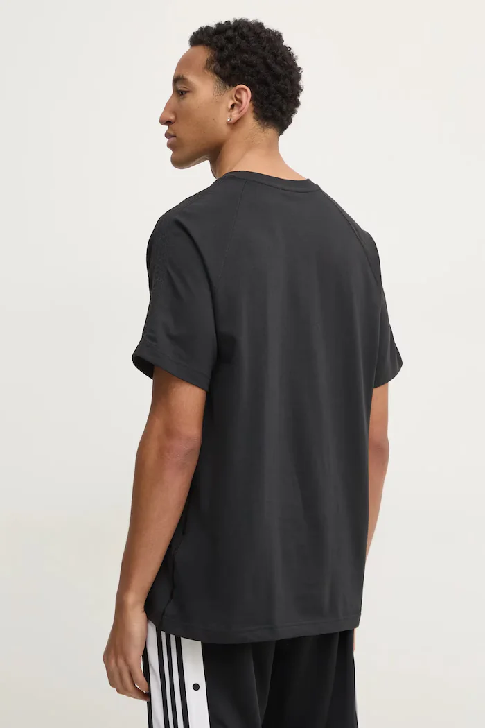 adidas Originals Памучна тениска Essential в черно с изчистен дизайн JC9570