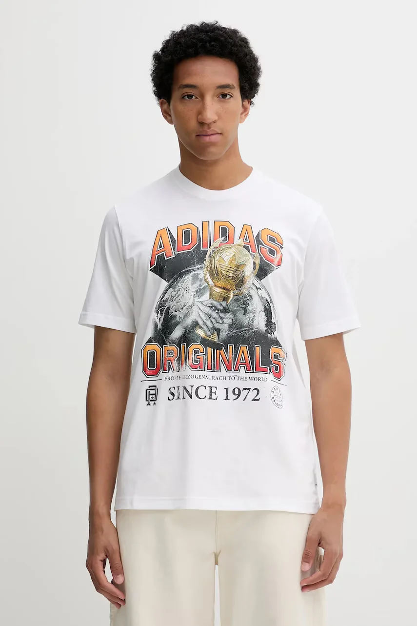 adidas Originals Памучна тениска Graphic Reg Sst