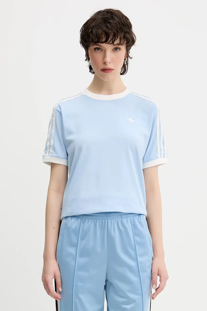 adidas Originals Памучна тениска Ruffle 3S Tee