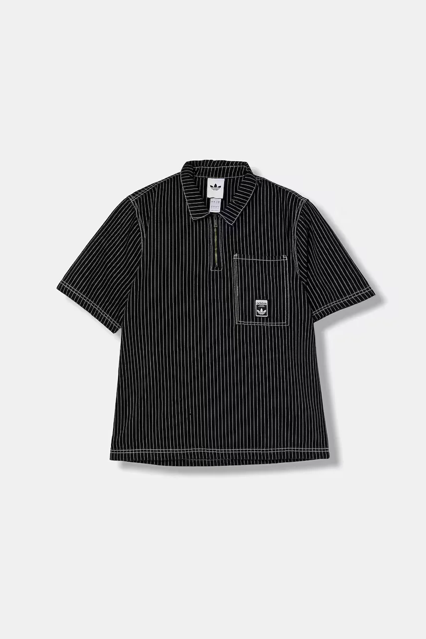 adidas Originals Памучна тениска с яка Graphic Lo Sh